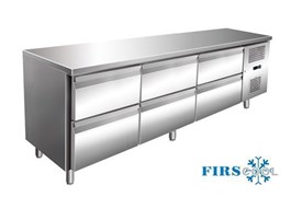 Bàn mát 6 ngăn inox Firscool GN3X2/1-6D 1