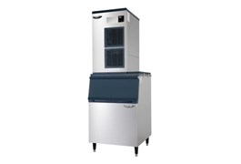 Máy làm đá bán nguyệt Lassele LMI-650A + Thùng đá LB-500S 1
