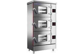 Tủ hấp công nghiệp 3 cửa dùng điện 9 khay CHINENG  1
