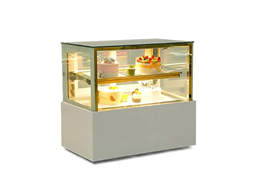 Tủ bánh kem để bàn 2 tầng 90cm kính vuông TRZ-09T   1