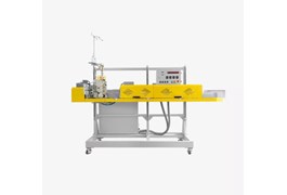 Máy đóng gói tự động hàn kín, gấp mép và may bao một dây chuyền Hualian FBHS-24 dùng cho hạt nhựa 1