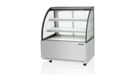 Tủ trưng bày kính cong 3 tầng dài 1,2m SKIPIO SBR1200-3RD 2