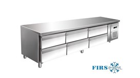 Bàn mát 6 ngăn inox Firscool G-U-GN3X2/1-6D 2