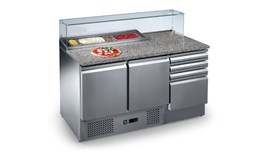 Bàn Pizza tĩnh lạnh có 2 cửa Lotus PKE1400V 2