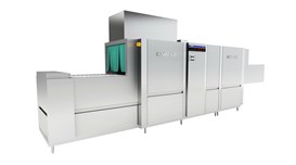 Máy rửa khay công nghiệp băng chuyền có chức năng sấy Hasonic HDF-561ELW 2