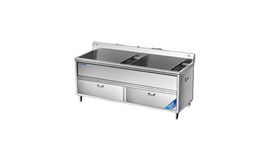 Máy rửa rau củ khử khuẩn 2 bồn 1.8m CHINENG CN-YSJK-QXS350 2