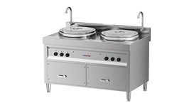 Bếp luộc mì đa năng công nghiệp CHINENG CN-8146-STL-D50×2-12 2