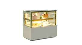 Tủ bánh kem để bàn 2 tầng 90cm kính vuông TRZ-09T   2