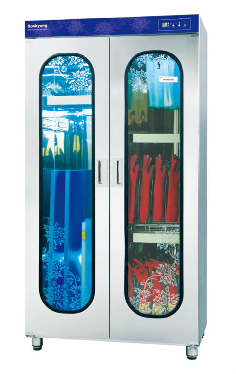 Tủ Tiệt Trùng Sấy Khô Khay Thực Phẩm Gang Tay Bằng Tia Sunkyung UV SK-53015U