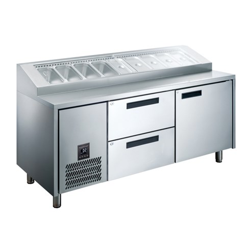 Bàn mát salad 1 cánh 2 ngăn inox Kolner KNPW20HN