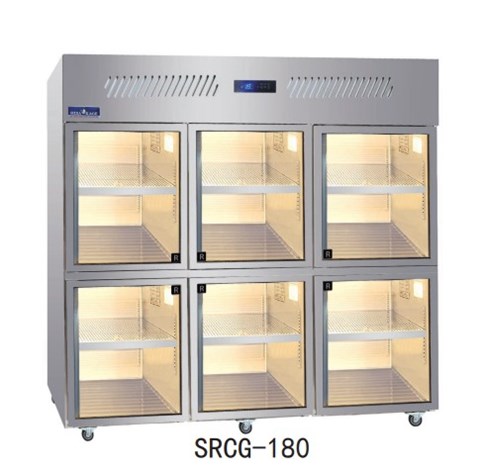 Tủ mát 6 cánh kính Hisakage SRCG-180
