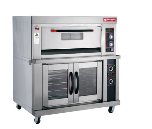 Lò nướng 1 tầng 2 khay dùng gas có ủ bột Hongling HLY-102EP