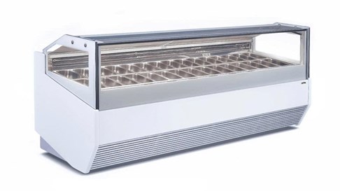 Tủ trưng bày kem gelato Smyrna New Long (30 Pans)