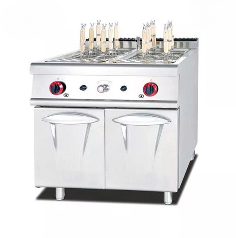 Bếp nấu mì ống 12 giỏ bằng gas có tủ đựng Kolner GH-988