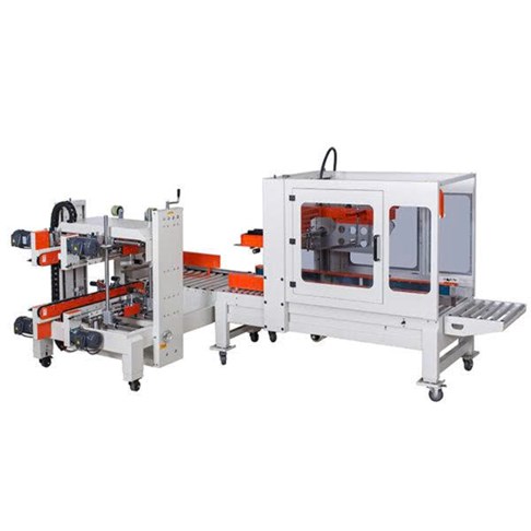 Tổ hợp máy dán băng dính thùng carton trên dưới và 4 cạnh góc (FXZ-5050+DFXS-7050)
