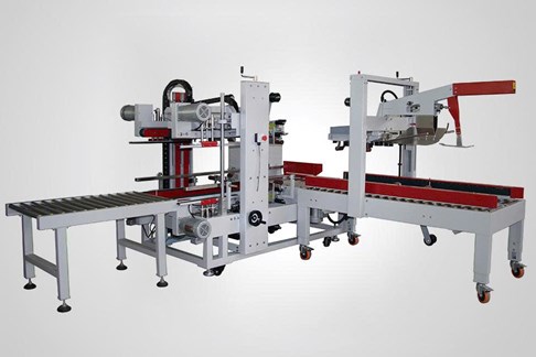 Máy dán góc gấp tự động hình chữ I EXC308+EXC310