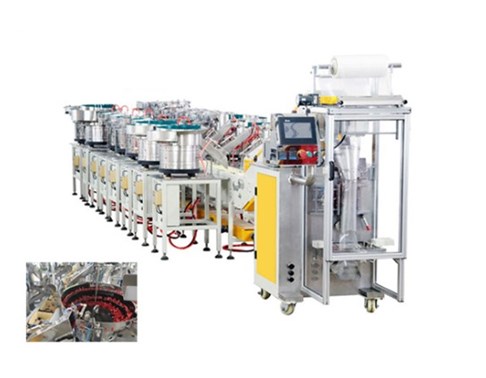 Máy đóng gói khối nhựa với khay nạp rung YUPA-420C