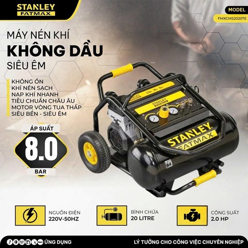 Máy nén khí không dầu Stanley Fatmax FMXCMS2020TE (20 Lít)
