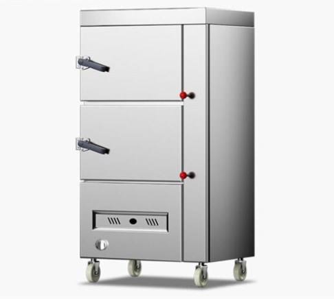Tủ hấp công nghiệp 2 cửa dùng gas 10 khay CHINENG 
