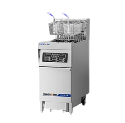 Bếp chiên nhúng 2 giỏ 2 ngăn dầu có lọc dầu CHINENG CN-YDE-IDZL-18/380-2BT-TST