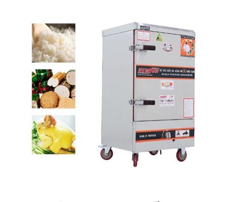 Tủ nấu cơm 10 khay dùng gas OKASU NS-THVNG10K304 