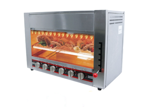 Lò nướng Salamander 6 họng gas OKASU NS-LN6G 