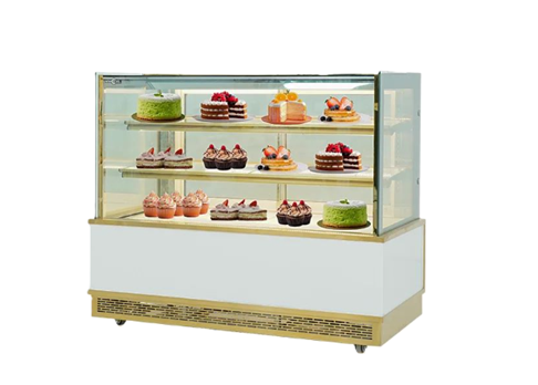 Tủ bánh kem 3 tầng 1m5 kính vuông TRJ-15T  