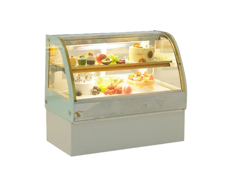 Tủ bánh kem để bàn 2 tầng 90cm kính cong S-430A 