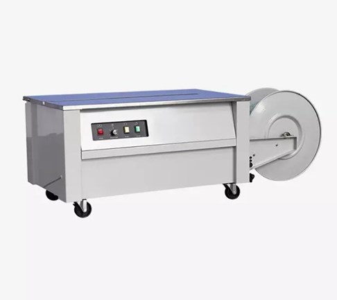 Máy đai thùng carton bán tự động Hualian KZB-II (sử dụng dây đai PP)