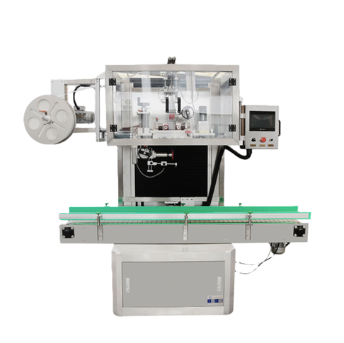 Máy dán nhãn tích hợp hàn nhiệt nắp chai, co nhiệt cổ chai và rãnh co nhiệt PM-50G