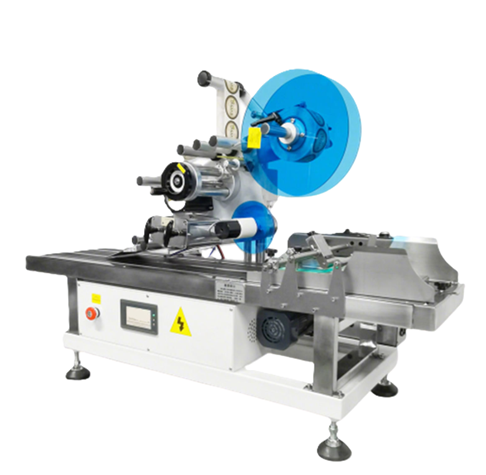 Máy dán nhãn tự động bề mặt phẳng cho bao bì hộp giấy, túi và bao bì dạng để bàn W-ST-520-f d
